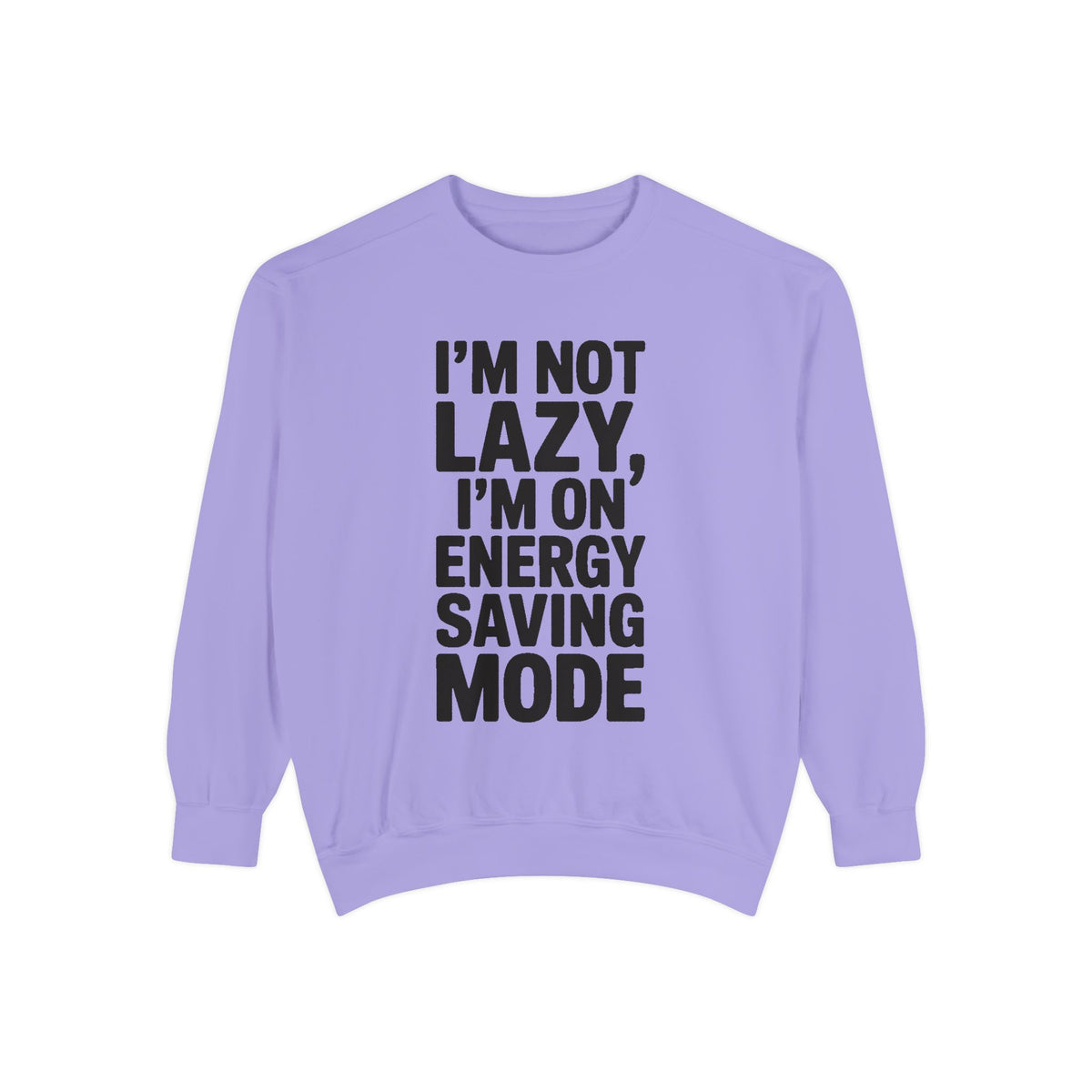 Energy Saving Mode Sweatshirt, Funny Lazy Quote Crewneck, I'm Not Lazy Embroidered Sweatshirt, Sarcastic Gift for Introvert