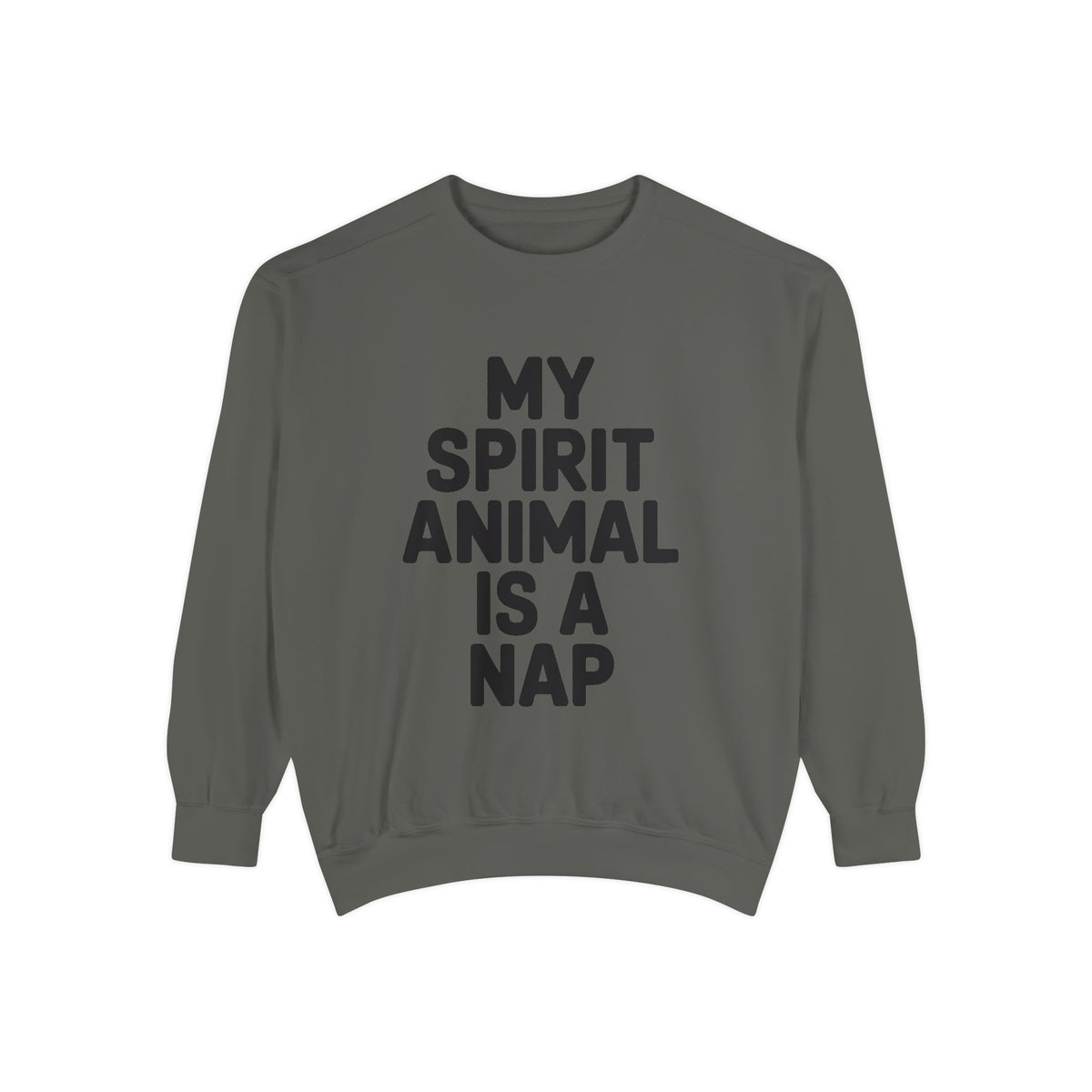My Spirit Animal Is A Nap Sweatshirt, Funny Nap Lover Crewneck, Lazy Day Embroidered Sweatshirt Gift