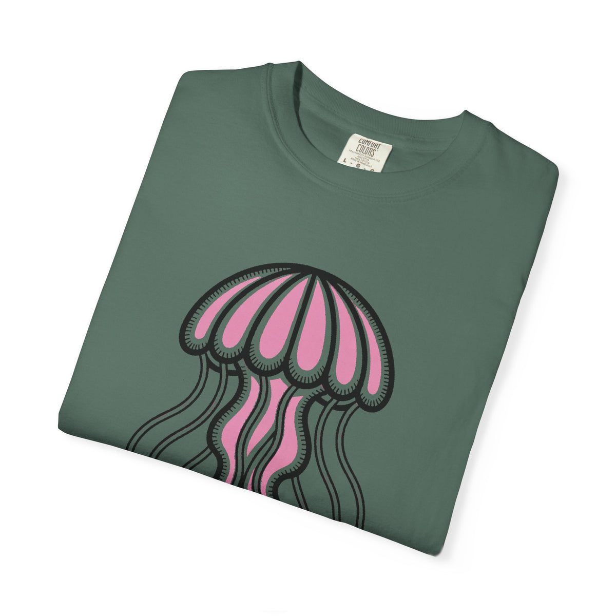 Cute Jellyfish T-Shirt, Glowing Jellyfish Graphic Tee, Ocean Lover Gift, Garment-Dyed Unisex Shirt for Beach and Aquarium Fans