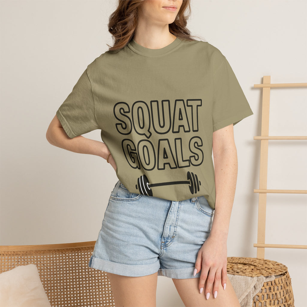 Squat Goals Shirt, Funny Gym T-Shirt, Barbell Workout Tee, Weightlifting Gift, Fitness Motivation Shirt, Squat Day Lover Gift