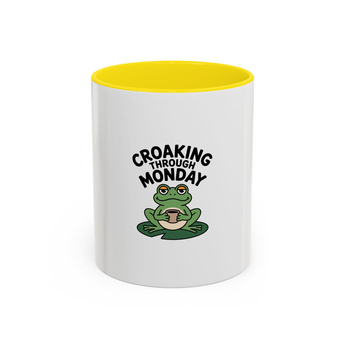 Croaking Through Monday Mug, Funny Frog Coffee Mug, Cute Tired Frog Cup, Monday Mood Mug, Frog Lover Gift, Coworker Gift Mug