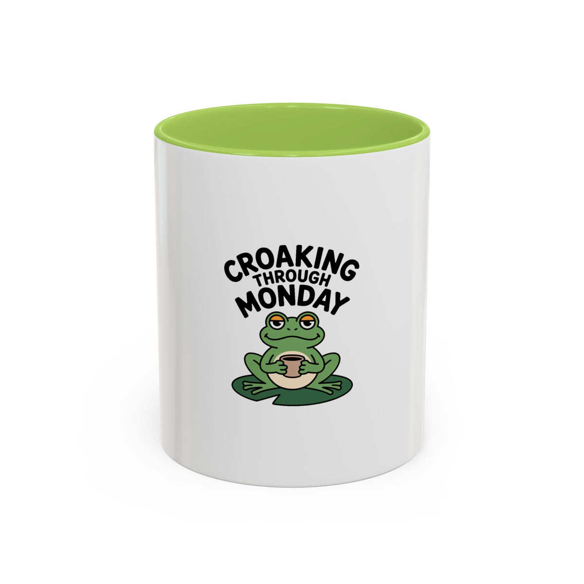 Croaking Through Monday Mug, Funny Frog Coffee Mug, Cute Tired Frog Cup, Monday Mood Mug, Frog Lover Gift, Coworker Gift Mug