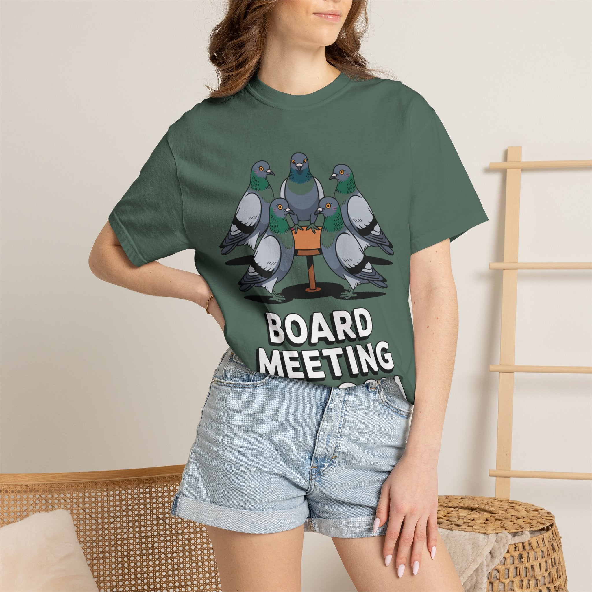 Funny Pigeon Shirt, Board Meeting Of Doom T-Shirt, Office Bird Gift, Funny Coworker Shirt, Sarcastic Work Meme Tee
