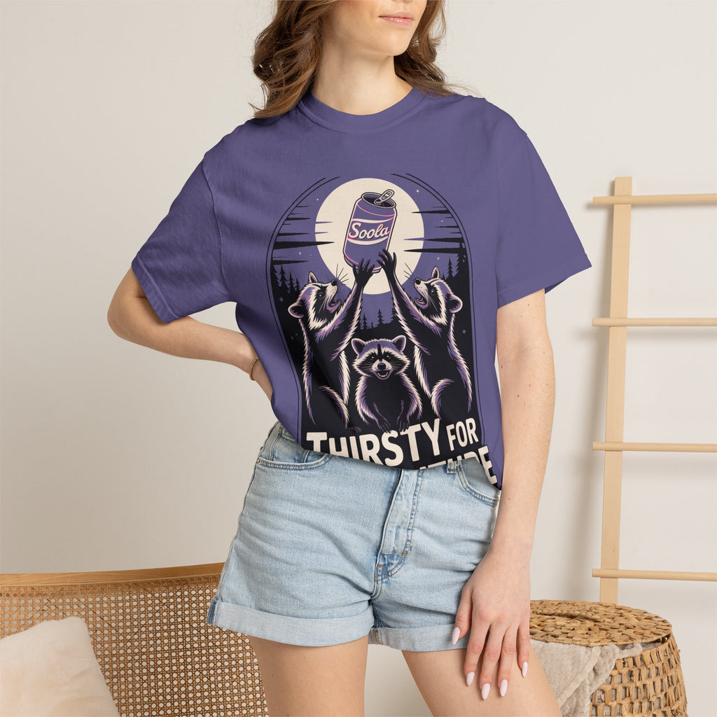 Thirsty For Adventure Raccoons Shirt, Funny Vintage Raccoon T-Shirt, Retro Soda Poster Tee, Camping Gift