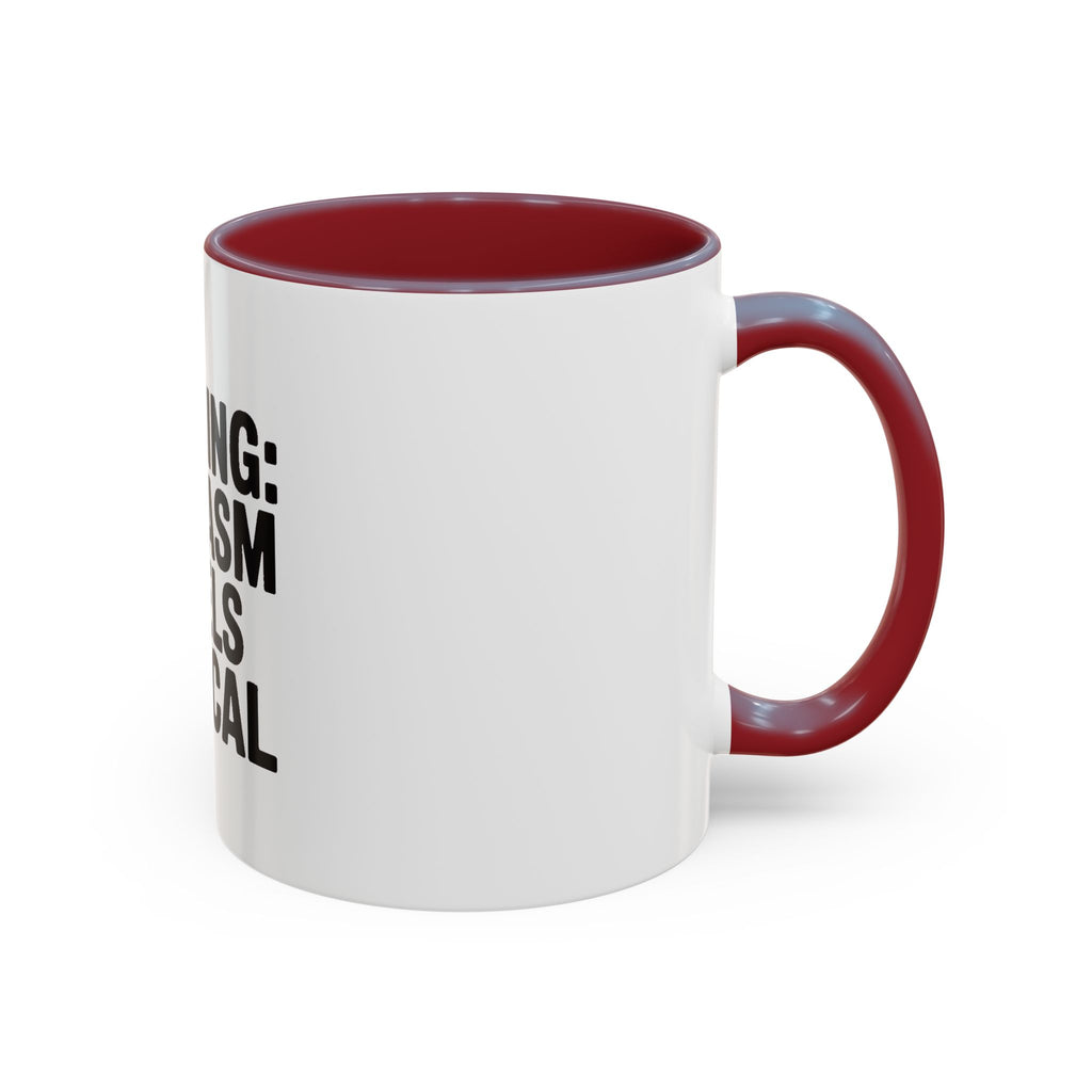 Warning Sarcasm Levels Critical Mug, Funny Sarcastic Coffee Mug, Sarcasm Quote Cup, Coworker Gift, Funny Office Mug