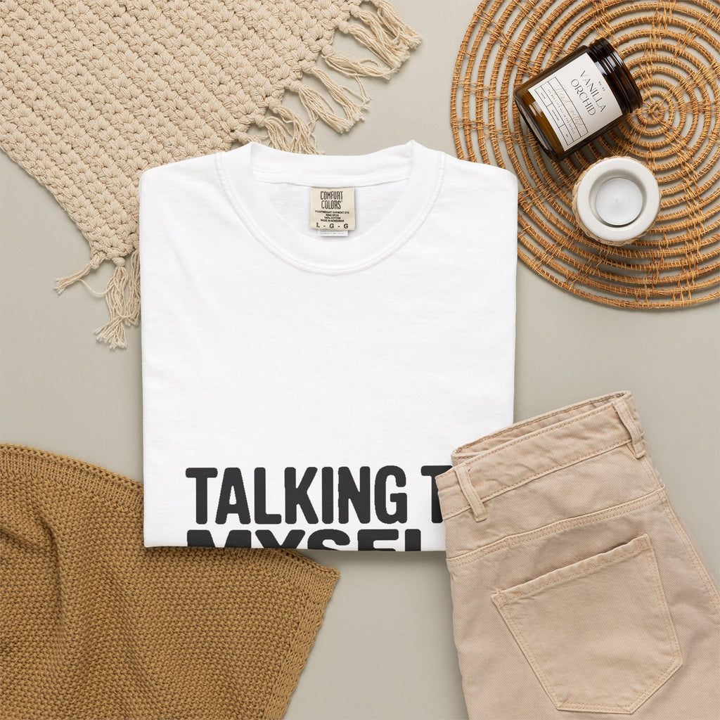Talking To Myself For Better Conversation Shirt, Funny Sarcastic T-Shirt, Introvert Humor Tee, Bold Typography Graphic Shirt Gift
