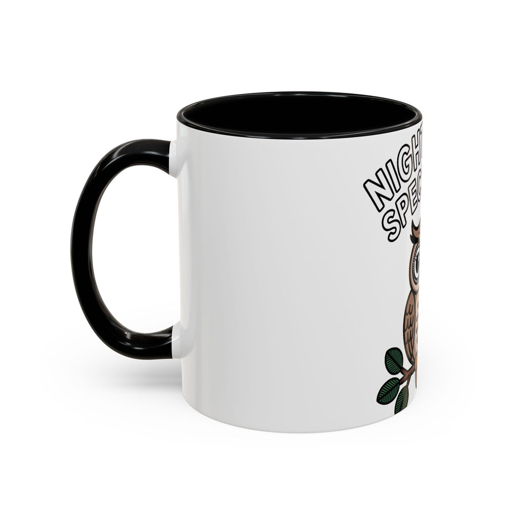 Night Shift Owl Mug, Funny Night Shift Specialist Coffee Cup, Cute Owl Lover Gift, Nurse Coworker Gift Mug