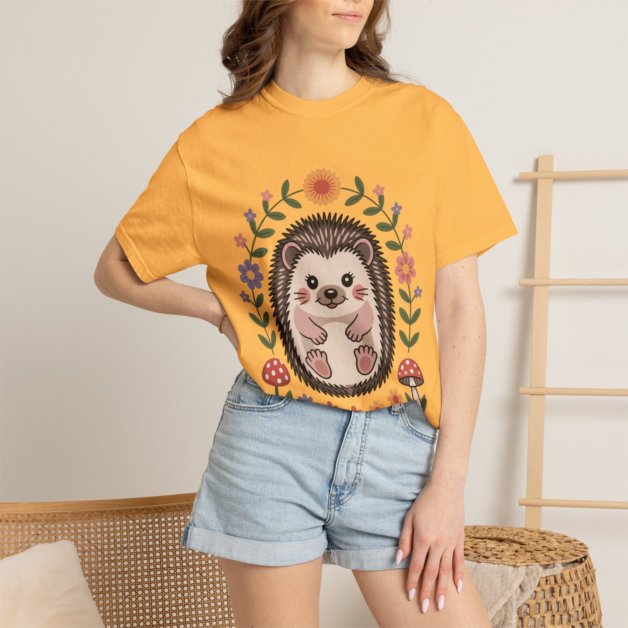 Floral Hedgehog T-Shirt
