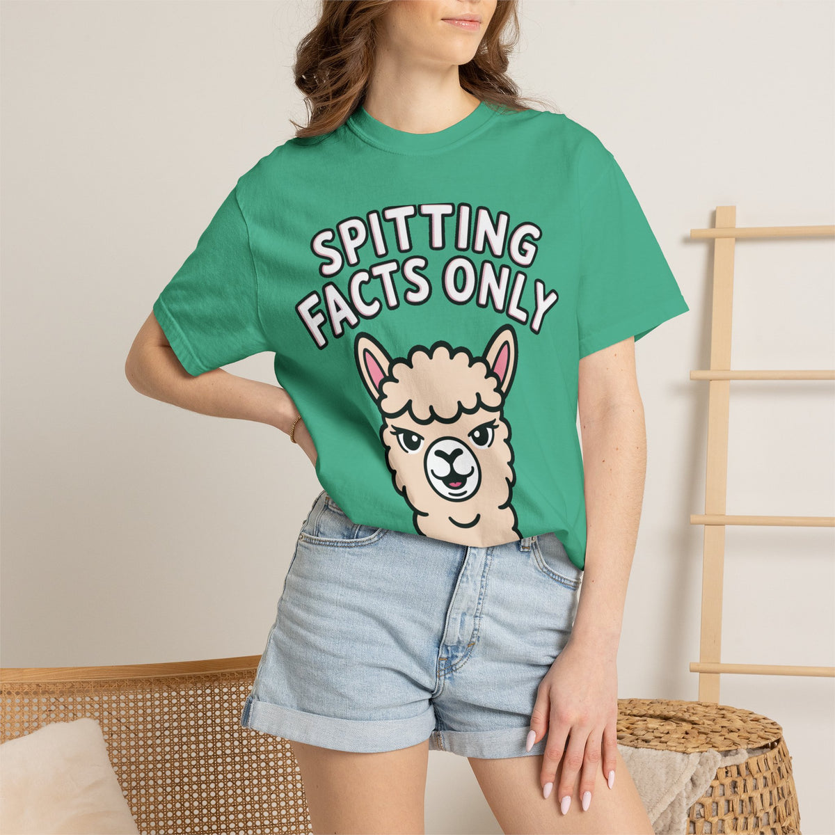 Funny Alpaca Shirt, Spitting Facts Only T-Shirt, Sassy Alpaca Tee, Cute Alpaca Lover Gift, Funny Animal Graphic Shirt