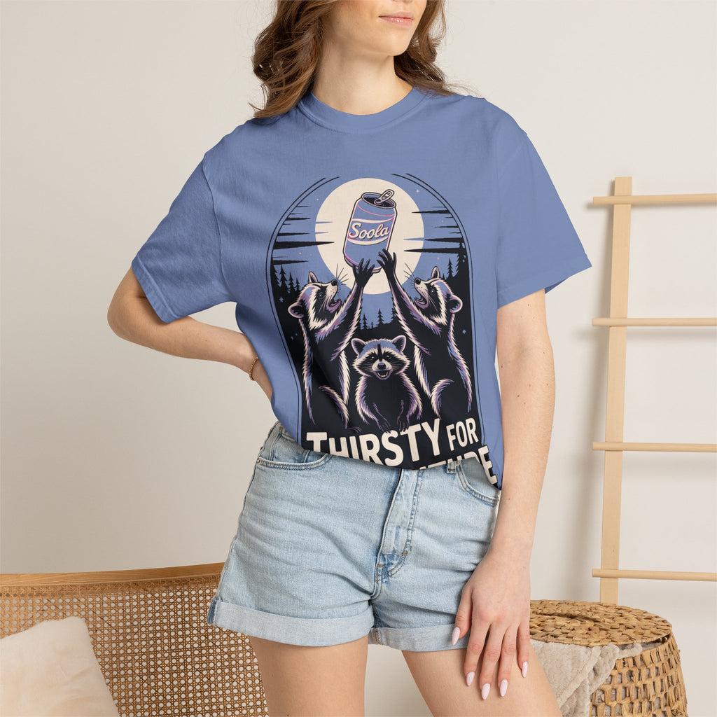 Thirsty For Adventure Raccoons Shirt, Funny Vintage Raccoon T-Shirt, Retro Soda Poster Tee, Camping Gift