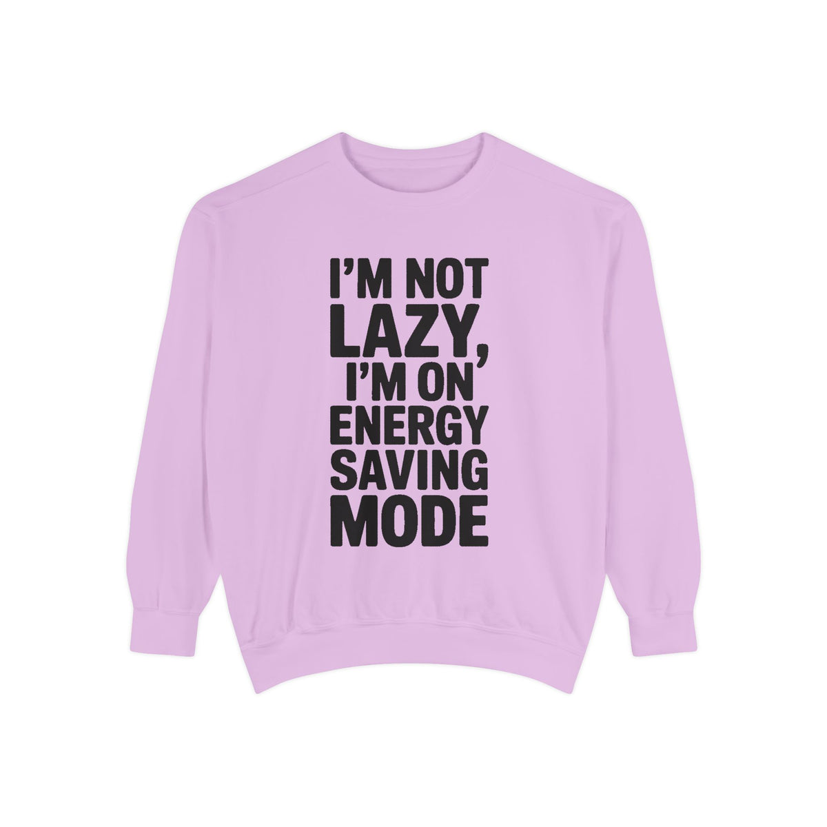 Energy Saving Mode Sweatshirt, Funny Lazy Quote Crewneck, I'm Not Lazy Embroidered Sweatshirt, Sarcastic Gift for Introvert
