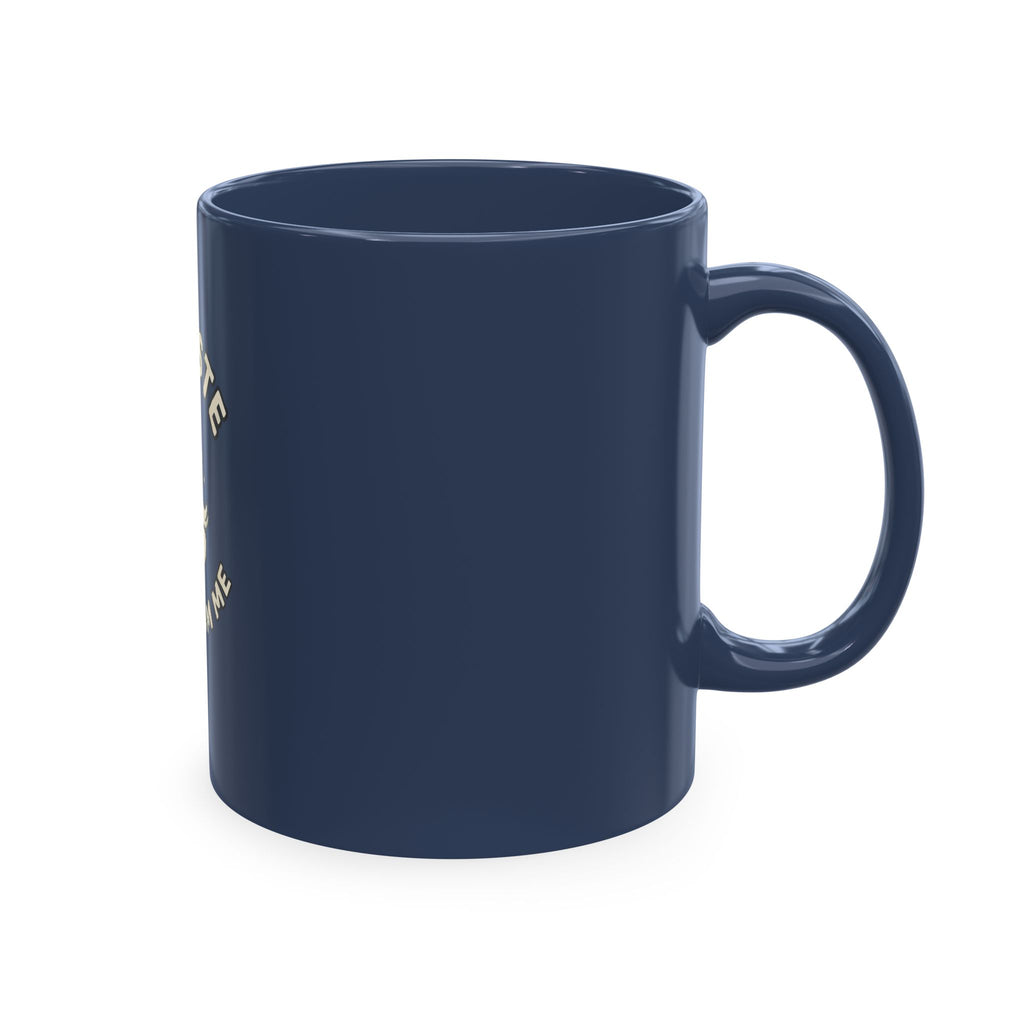 Namaste Away From Me Ceramic Mug — Funny Yoga Duck Coffee Cup