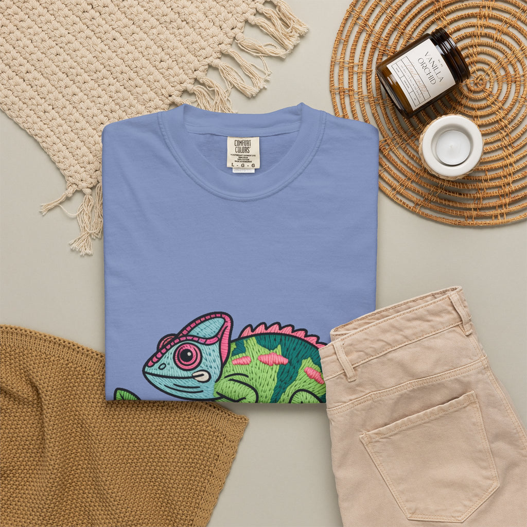 Cute Chameleon Shirt, Chameleon On A Branch T-Shirt, Cartoon Reptile Lover Gift, Funny Chameleon Tee