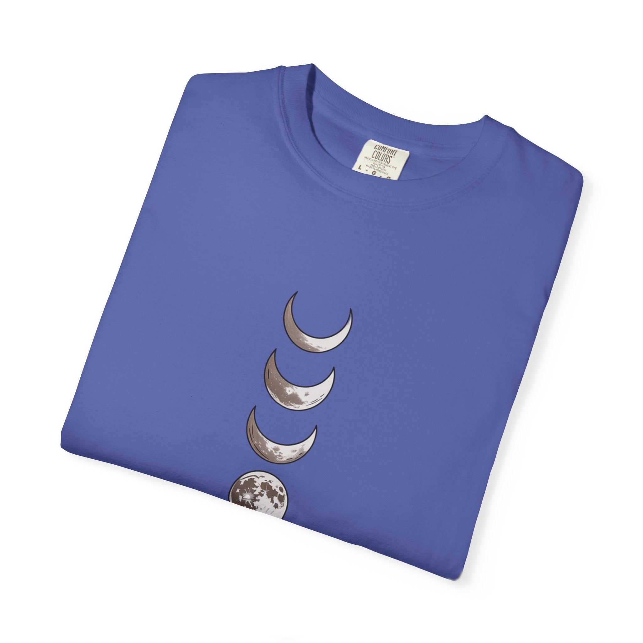 Moon Phases Boho Shirt, Minimalist Line Art Moon T-Shirt, Celestial Boho Tee, Hand Drawn Moon Cycle Shirt Gift