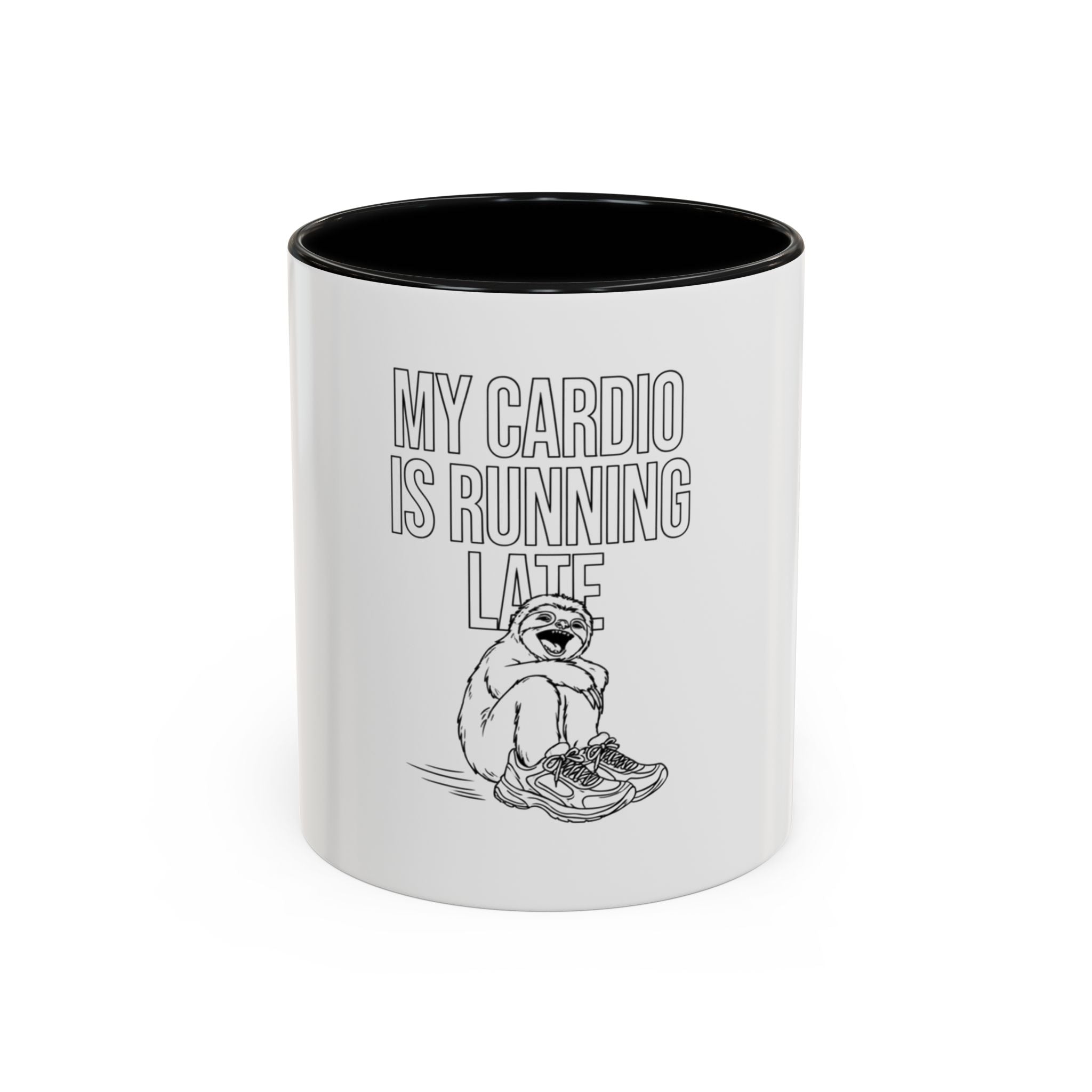 Coffee Mug — "My Cardio Is Running Late" Lazy Sloth Funny Gift