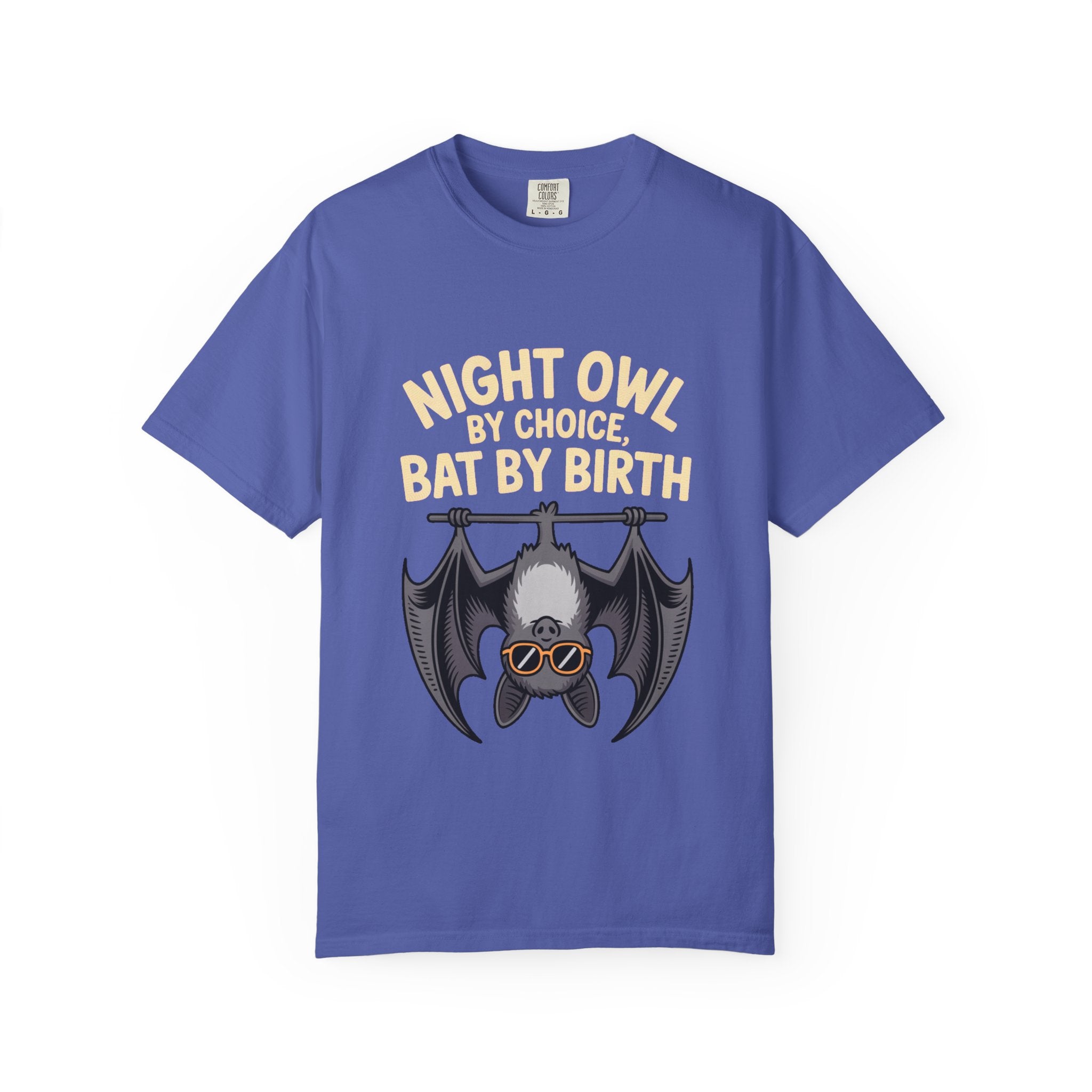 Night Owl By Choice Bat Shirt, Funny Bat T-Shirt, Cute Bat Wearing Sunglasses Tee, Halloween Gift for Night Owls
