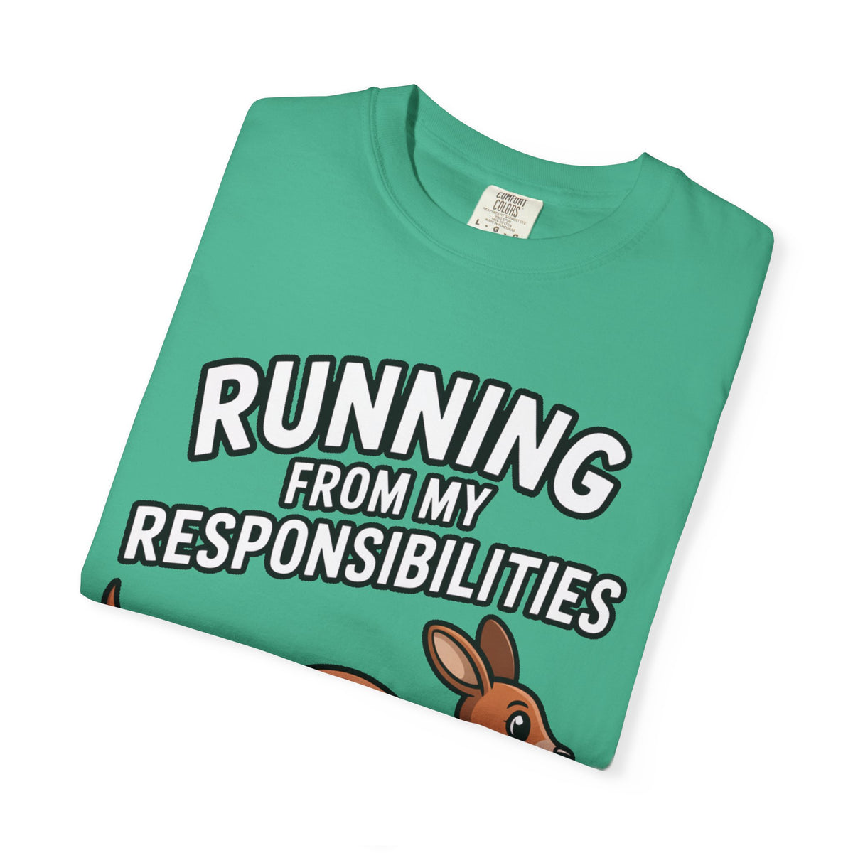 Funny Kangaroo Shirt, Running From My Responsibilities T-Shirt, Sarcastic Adulting Tee, Funny Gift for Procrastinators