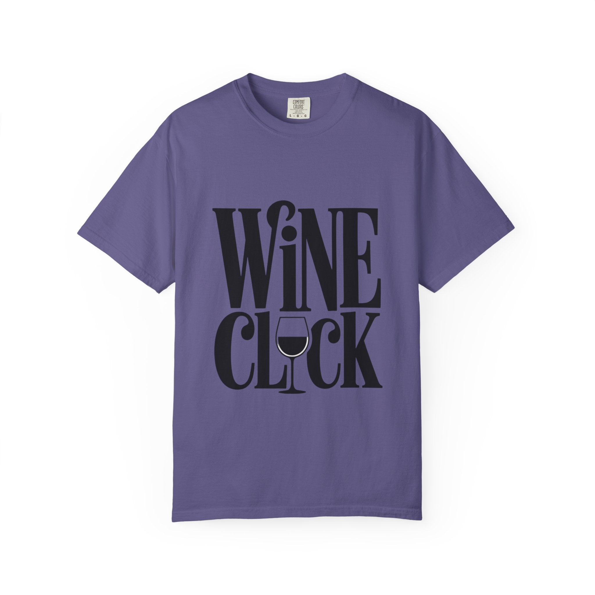 Wine O'Clock Shirt, Funny Wine Lover T-Shirt, Bold Typography Wine Glass Tee, Cute Gift for Wine Drinker