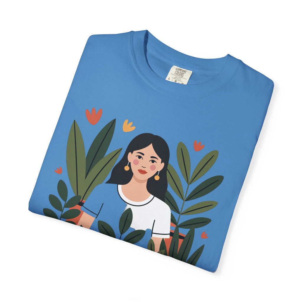 Crazy Plant Lady Shirt, Cute Plant Lover T-Shirt, Botanical Illustration Tee, Funny Gardener Gift, Plant Mom Shirt for Women