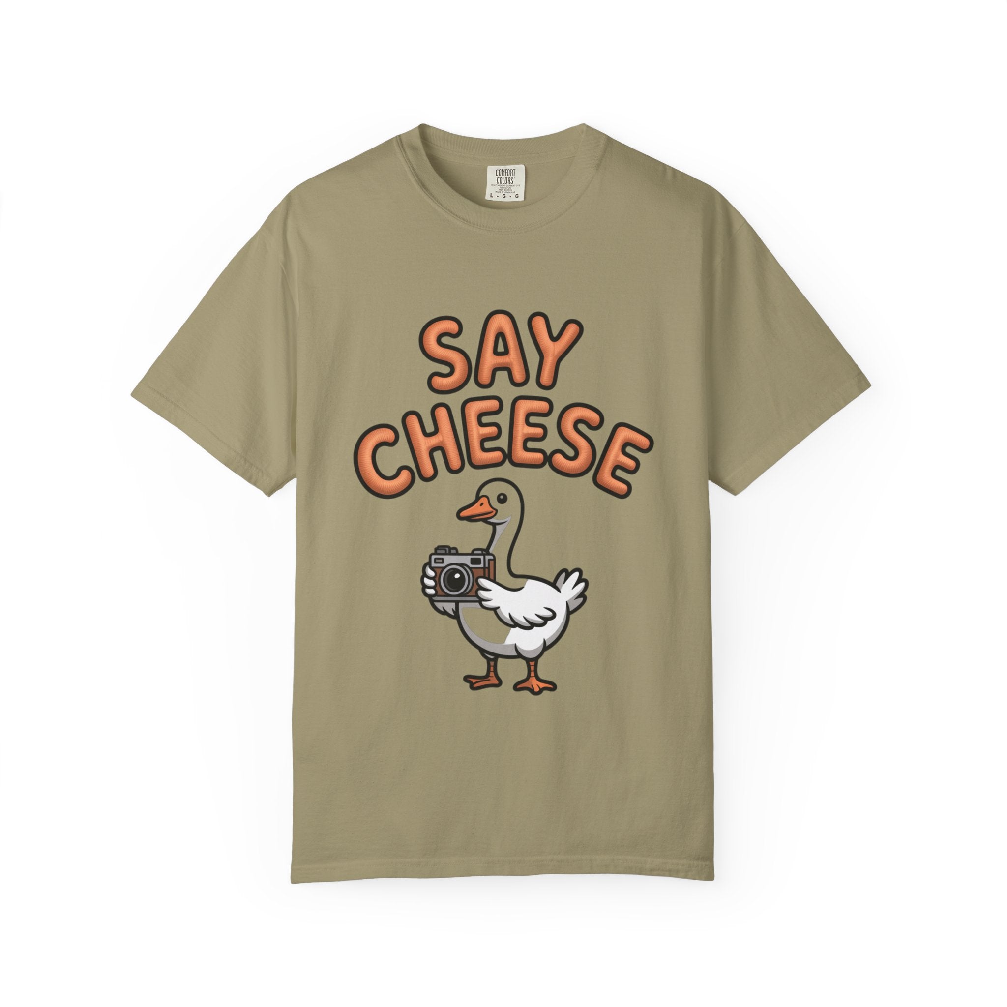 Say Cheese Goose Shirt, Funny Camera Goose T-Shirt, Cute Cartoon Goose Lover Gift, Photography Shirt for Photographer
