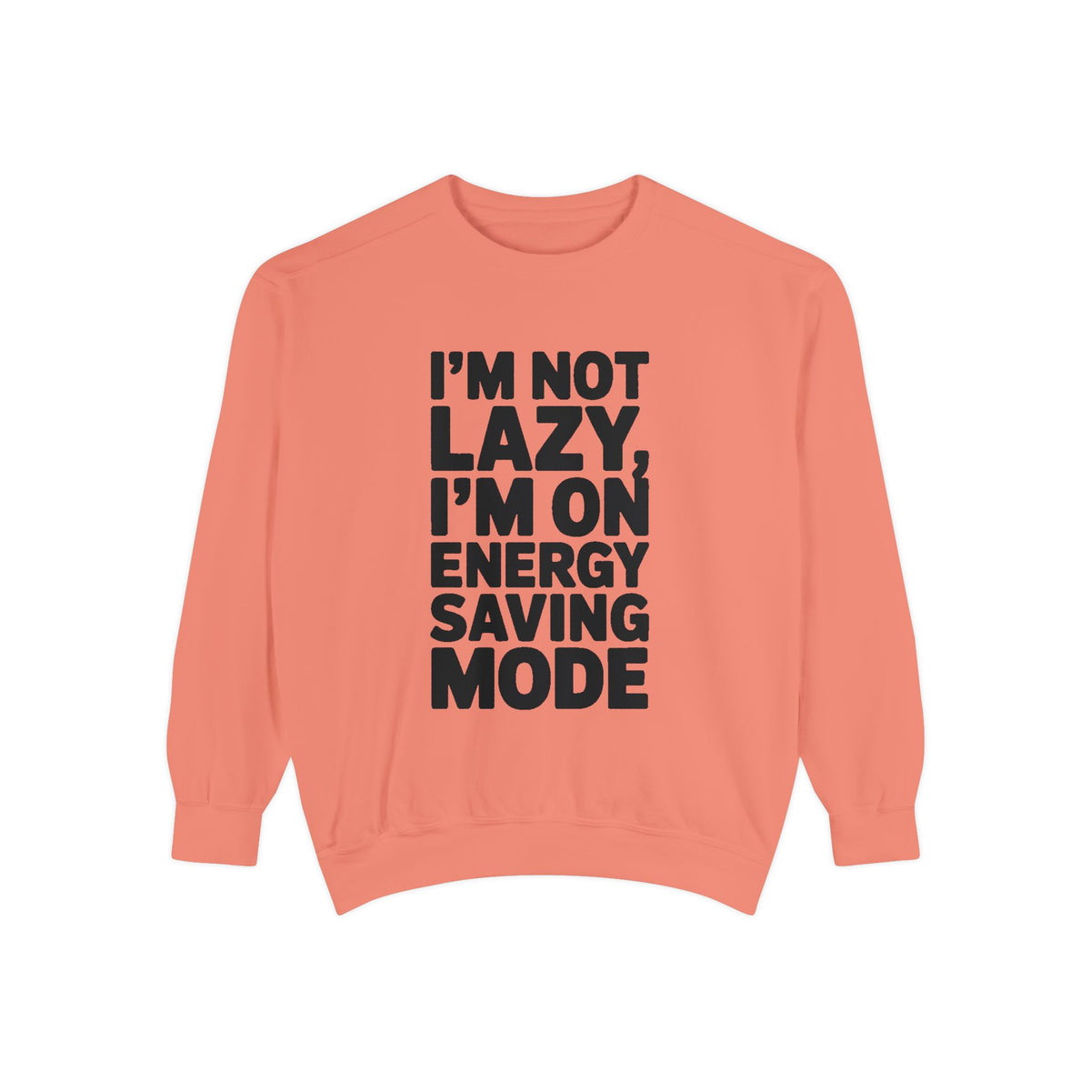 I'm Not Lazy I'm On Energy Saving Mode Sweatshirt, Funny Embroidered Crewneck, Sarcastic Quote Sweatshirt, Lazy Day Gift