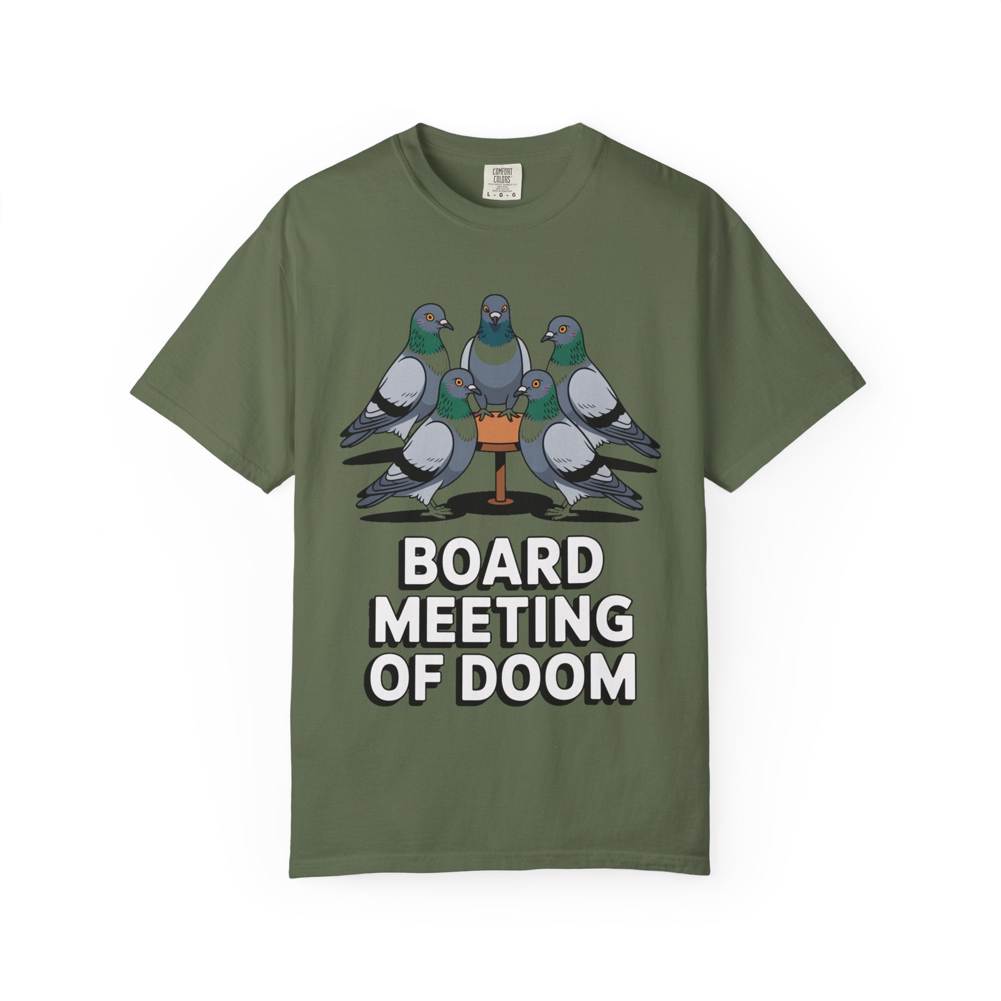 Funny Pigeon Shirt, Board Meeting Of Doom T-Shirt, Office Bird Gift, Funny Coworker Shirt, Sarcastic Work Meme Tee