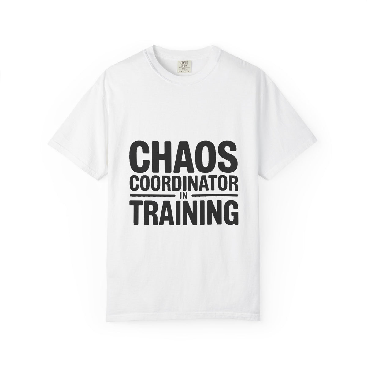 Chaos Coordinator In Training Shirt, Funny Bold Typography Tee, Sarcastic Mom Life T-Shirt, Gift for New Parents or Teachers