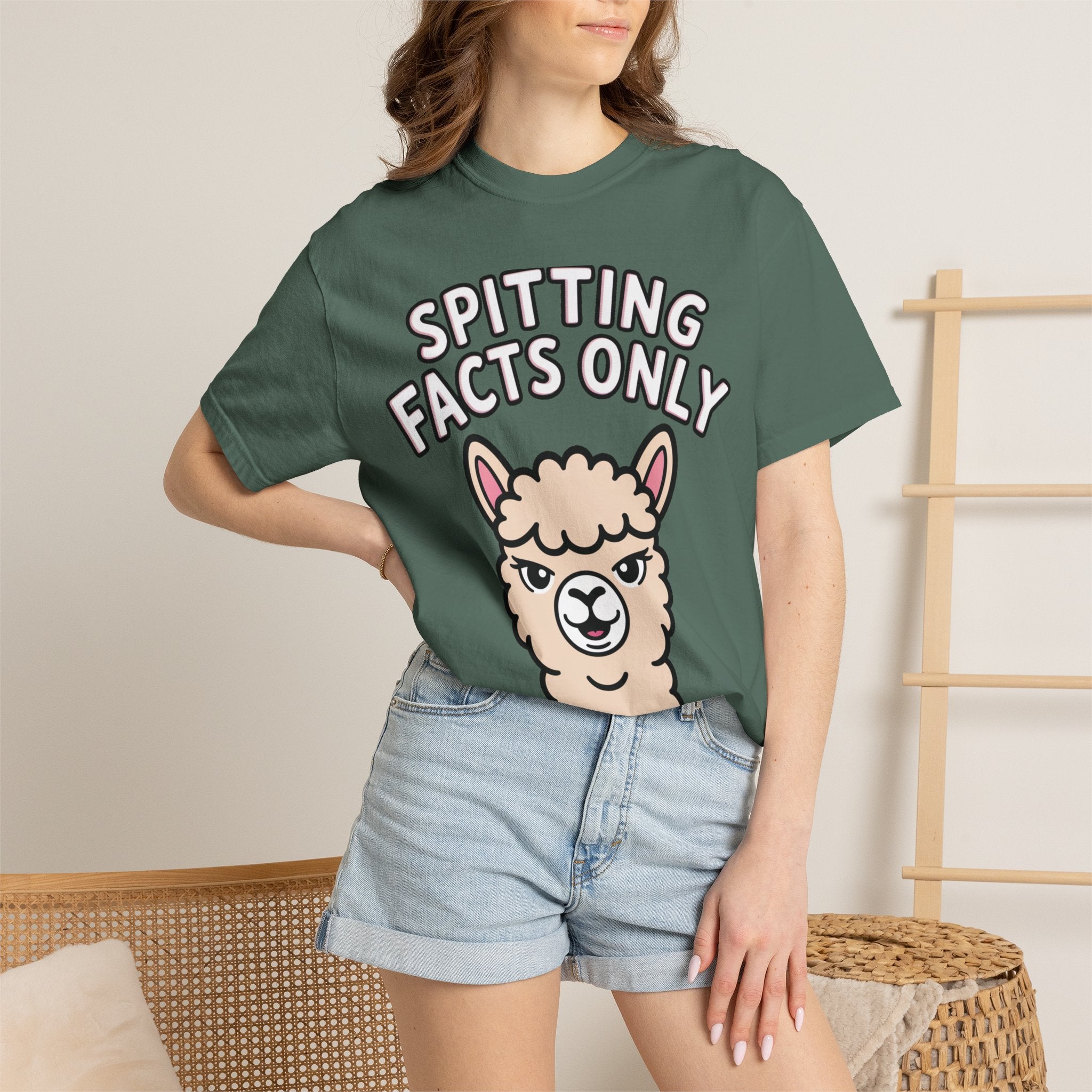 Funny Alpaca Shirt, Spitting Facts Only T-Shirt, Sassy Alpaca Tee, Cute Alpaca Lover Gift, Funny Animal Graphic Shirt