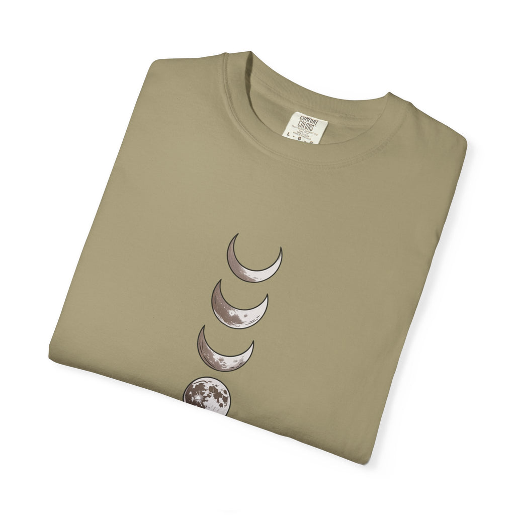Moon Phases Boho Shirt, Minimalist Line Art Moon T-Shirt, Celestial Boho Tee, Hand Drawn Moon Cycle Shirt Gift
