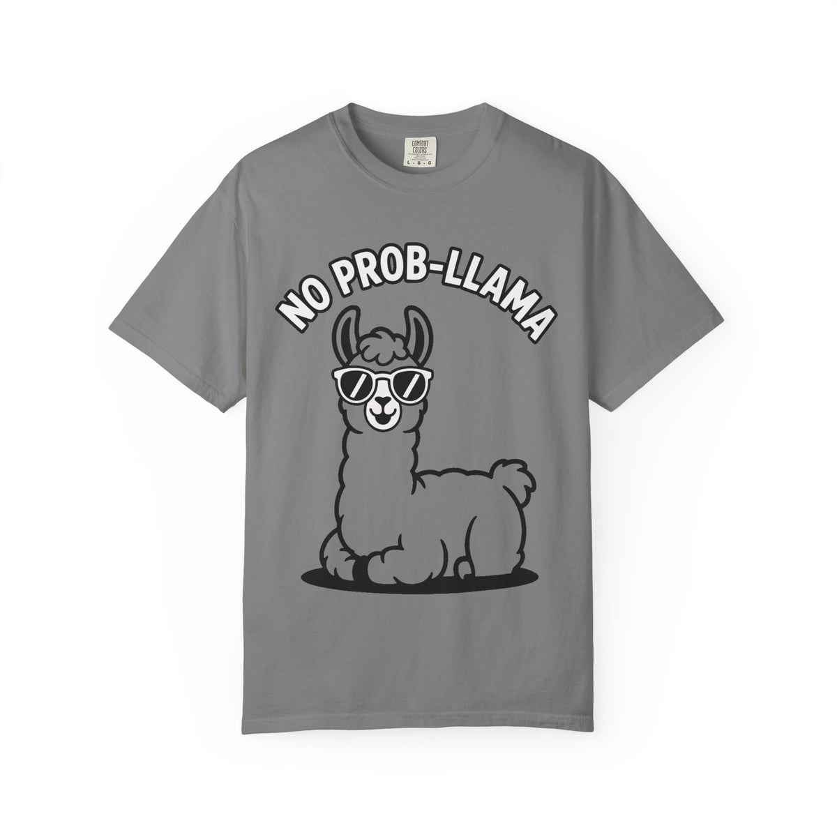 No Prob Llama Shirt, Funny Llama T-Shirt, Cute Llama Sunglasses Tee, Llama Lover Gift, Garment Dyed Unisex Shirt