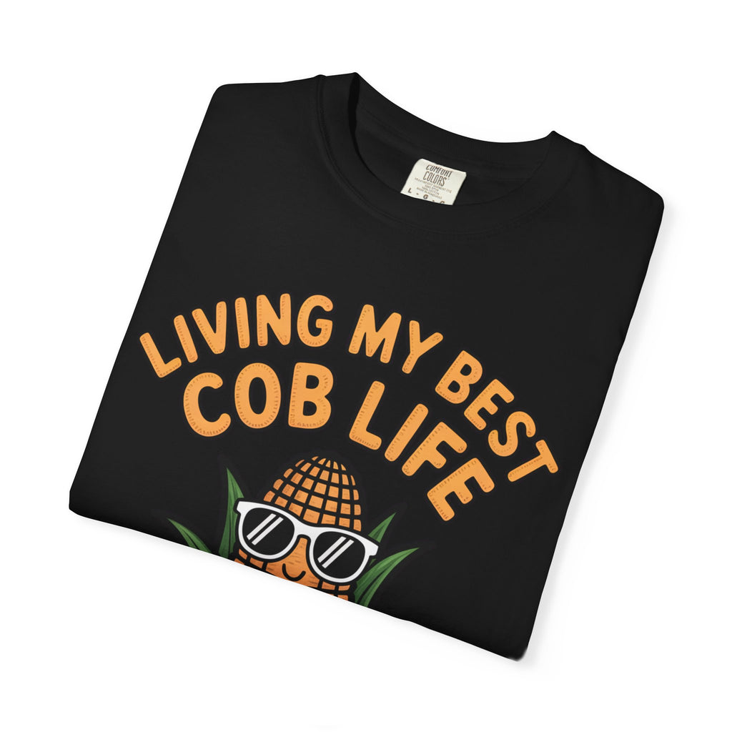 Funny Corn Shirt, Living My Best Cob Life T-Shirt, Cute Corn Sunglasses Tee, Vegetable Lover Gift, Funny Food Shirt