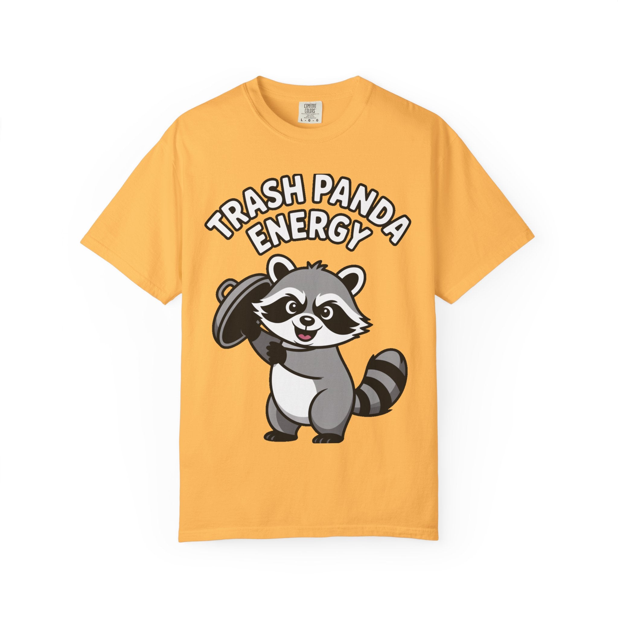 Trash Panda Energy T-Shirt, Funny Raccoon Shirt, Cute Raccoon Graphic Tee, Trash Panda Lover Gift, Unisex Garment Dyed Tee