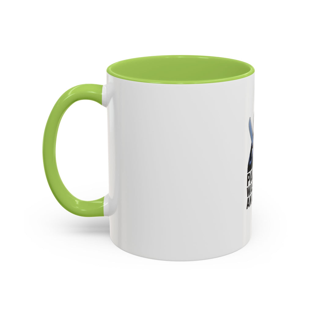 Funny Penguin Mug, Pacifism Was Never An Option, Sarcastic Bird Lover Gift, Vintage Poster Style Coffee Mug, Funny Office Cup