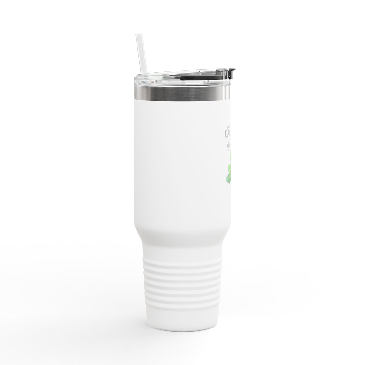 Croaking Through Monday Frog Travel Mug, Funny Frog Coffee Tumbler, Cute Frog Lover Gift, 40oz Insulated Cup with Straw