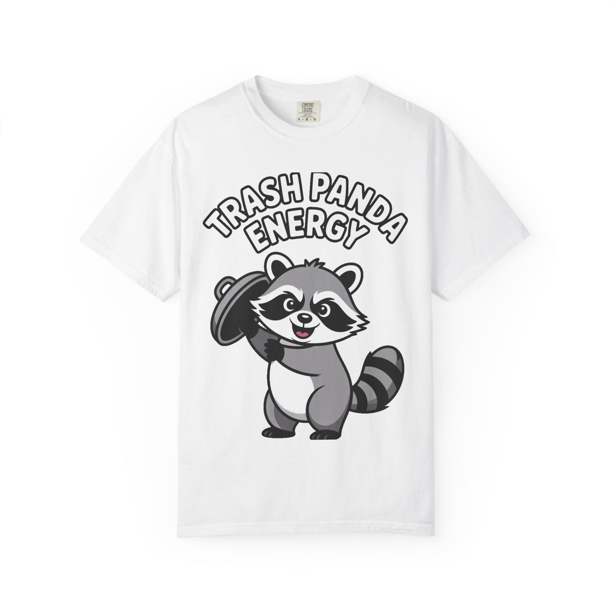 Trash Panda Energy T-Shirt, Funny Raccoon Shirt, Cute Raccoon Graphic Tee, Trash Panda Lover Gift, Unisex Garment Dyed Tee
