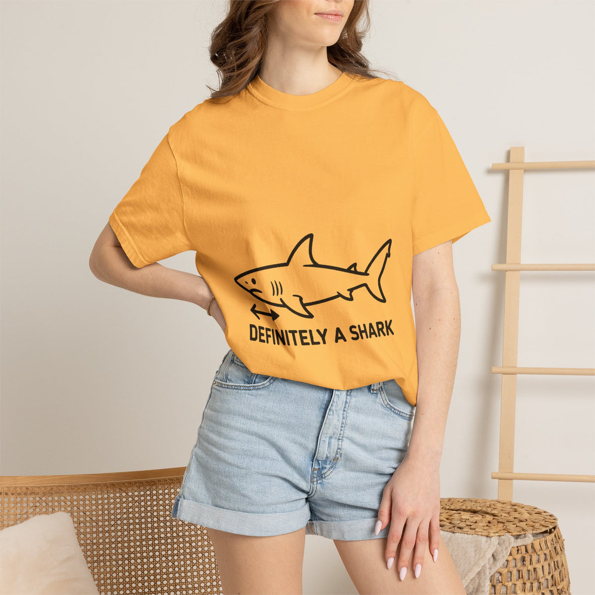 Definitely A Shark Diagram Shirt, Funny Deadpan Meme Tee, Sarcastic Textbook Diagram T-Shirt, Shark Lover Gift