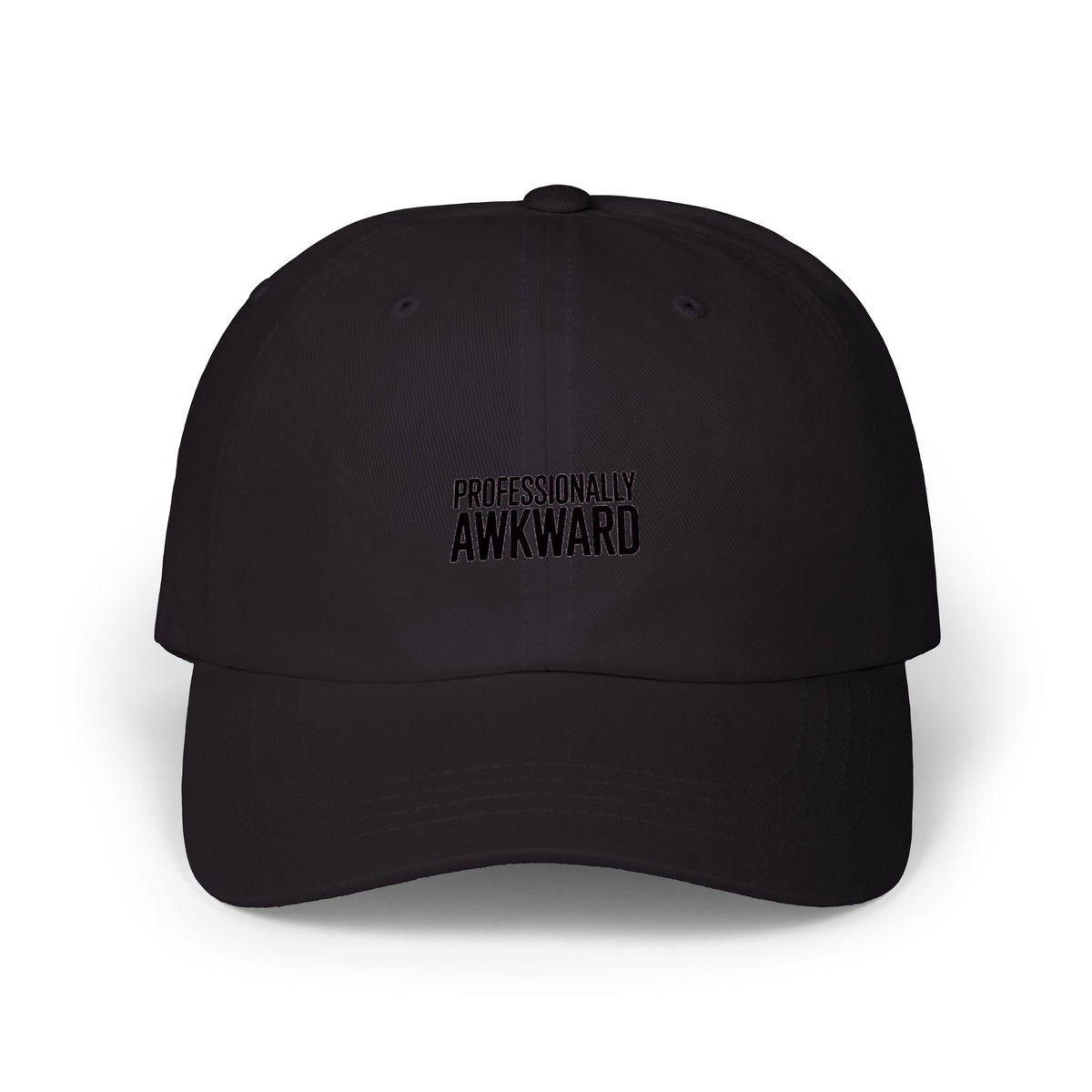Professionally Awkward Dad Hat, Funny Embroidered Baseball Cap, Sarcastic Office Gift, Introvert Humor Hat, Unisex Dad Cap