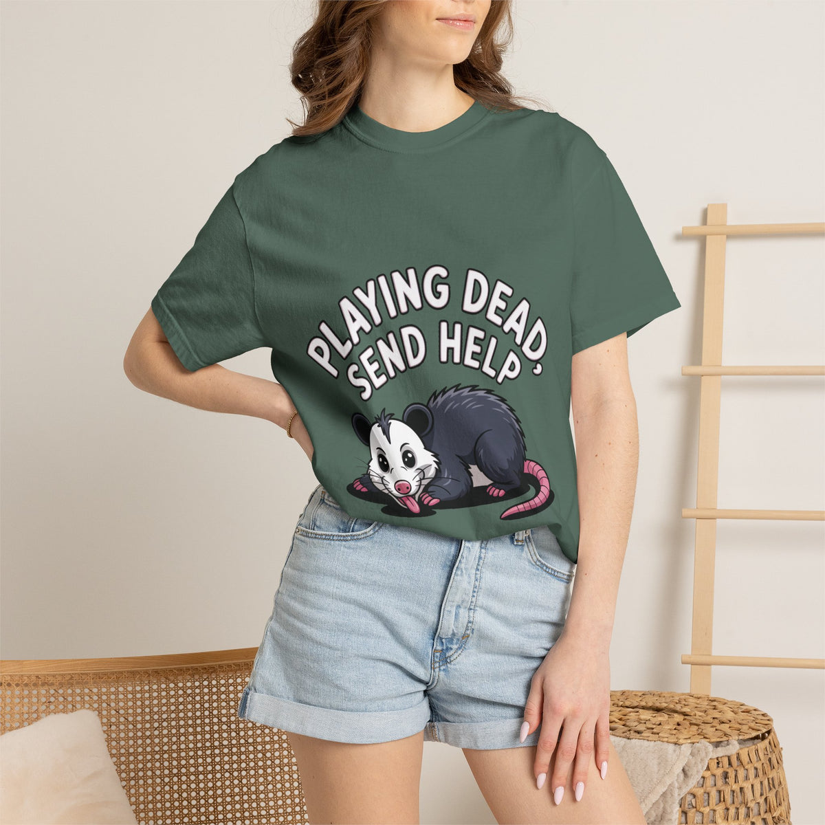 Funny Opossum Shirt, Playing Dead Send Help T-Shirt, Cute Possum Lover Gift, Sarcastic Animal Tee