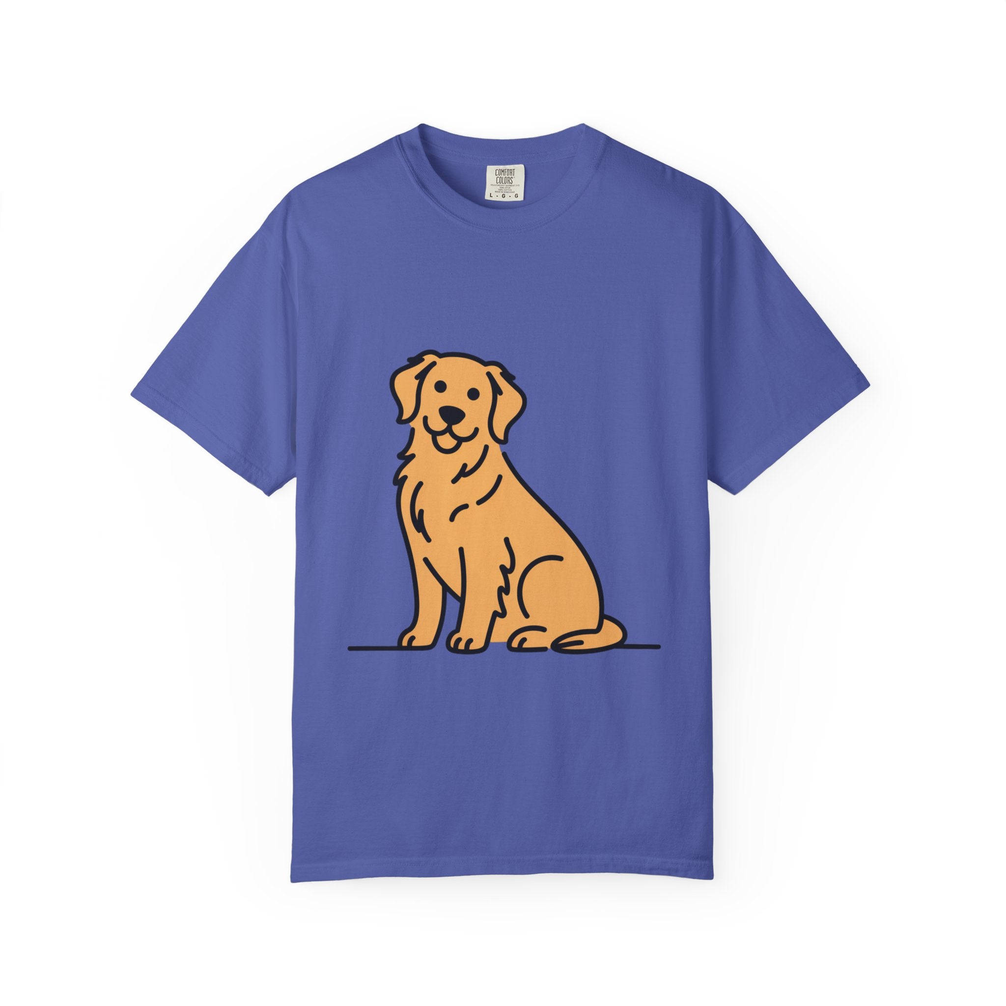 Golden Retriever Shirt, Minimalist Dog Silhouette T-Shirt, Cute Line Art Dog Lover Gift, Retriever Mom Dad Tee