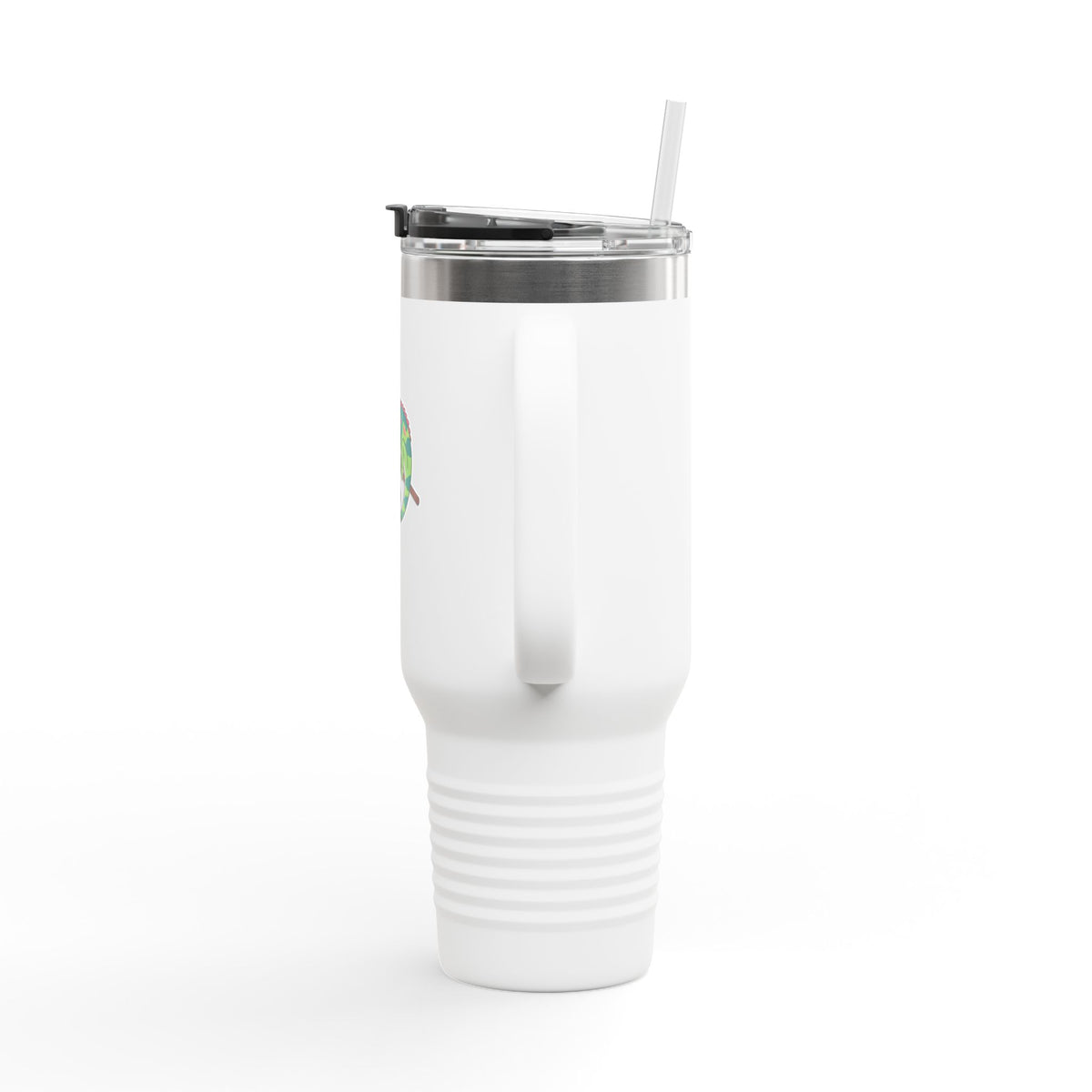 Cute Chameleon Travel Mug, Cartoon Reptile Tumbler with Handle, 40oz Insulated Cup, Chameleon Lover Gift, Cute Animal Tumbler