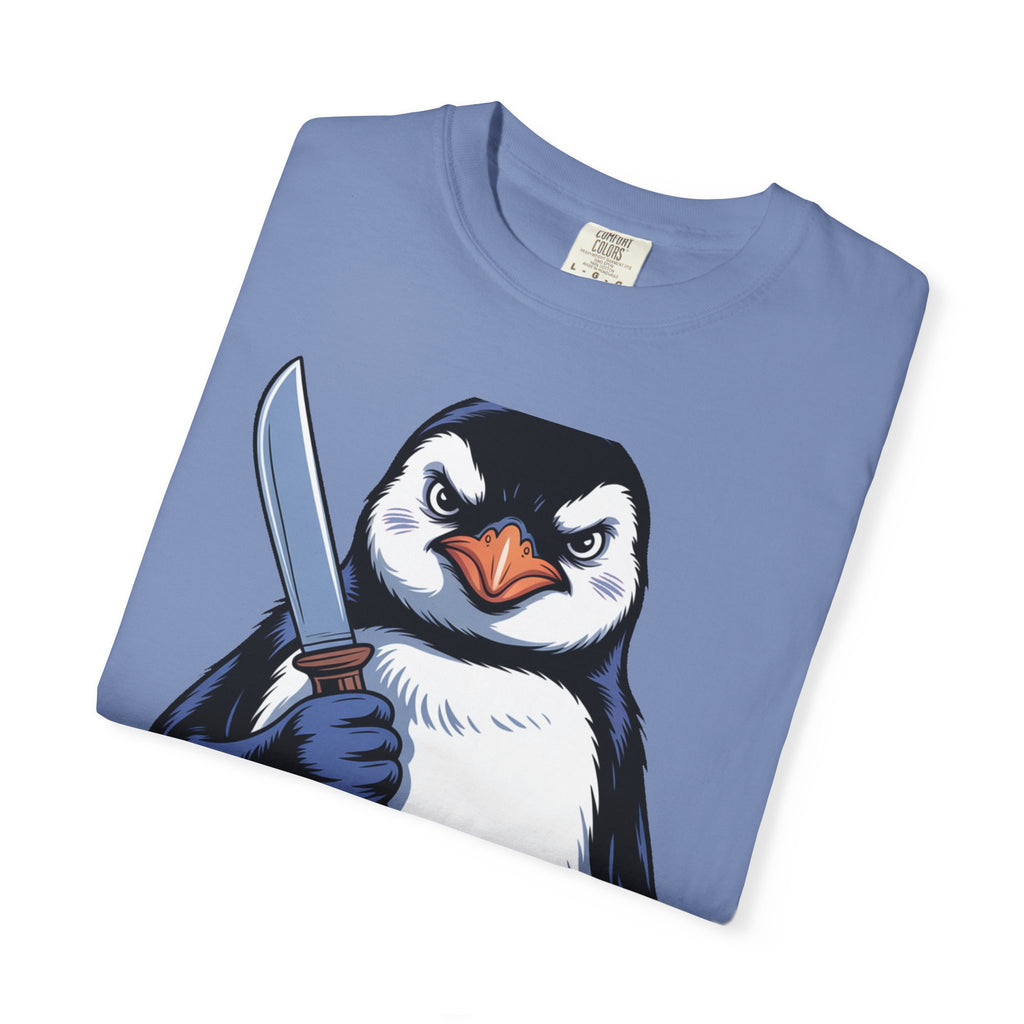 Funny Penguin Shirt, Pacifism Was Never An Option Tee, Dramatic Penguin With Knife T-Shirt, Sarcastic Meme Gift Shirt