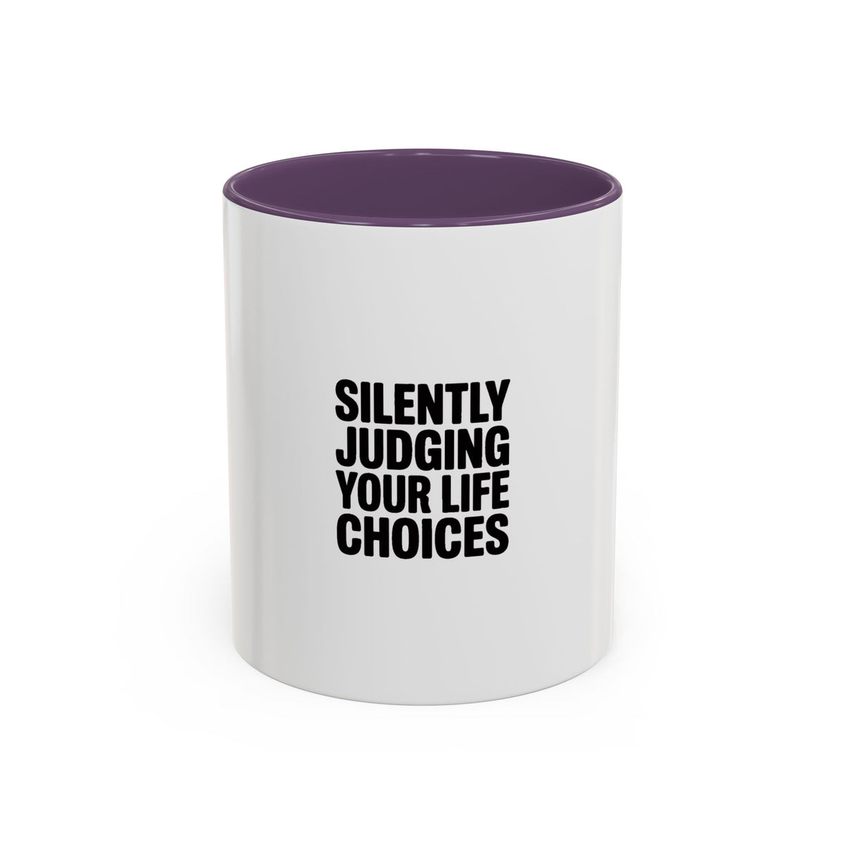 Silently Judging Your Life Choices Mug, Funny Sarcastic Coffee Mug, Bold Typography Coffee Cup, Snarky Gift for Coworker or Friend