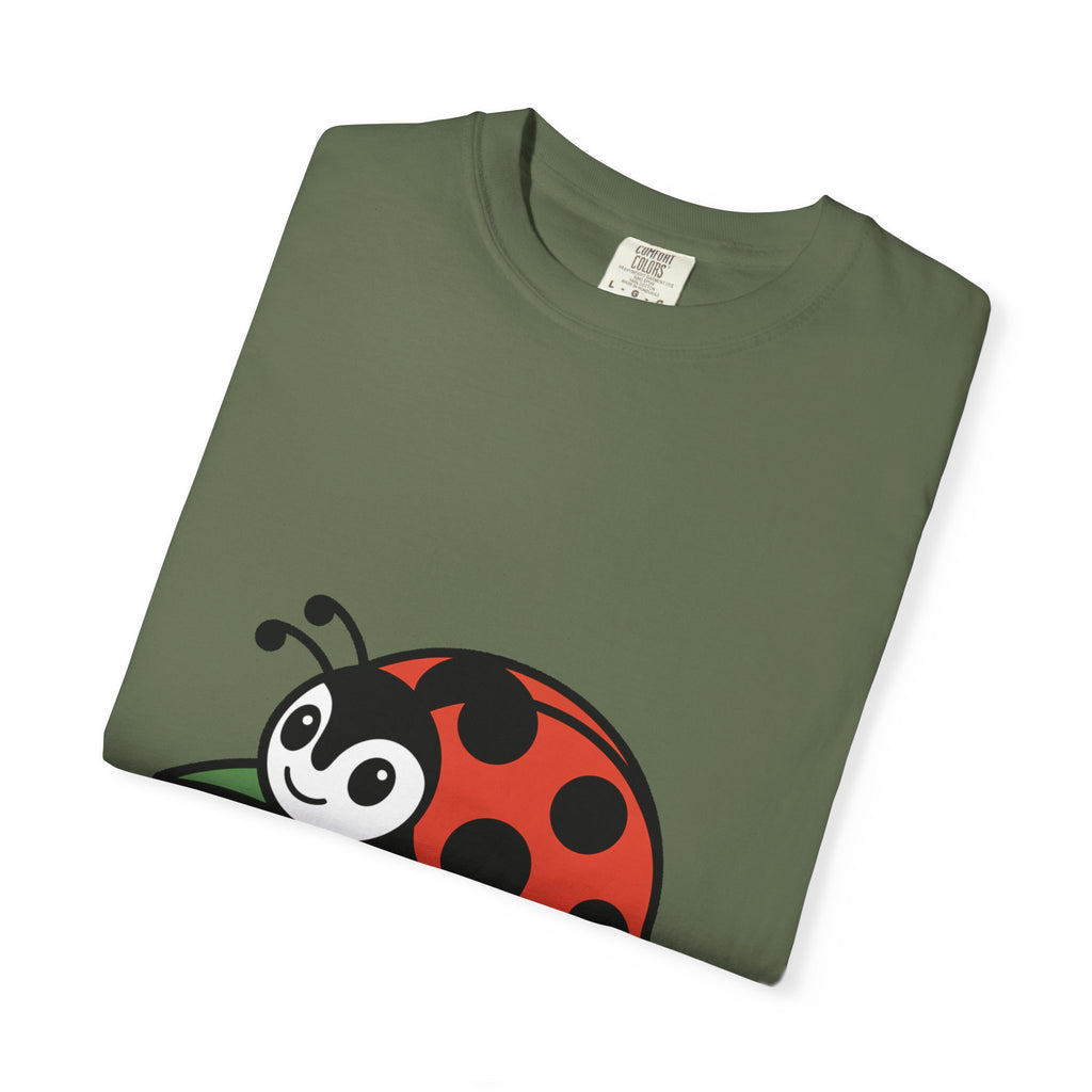 Cute Ladybug T-Shirt, Ladybug On A Leaf Shirt, Garden Bug Lover Gift, Nature Insect Graphic Tee, Kids Ladybug Shirt