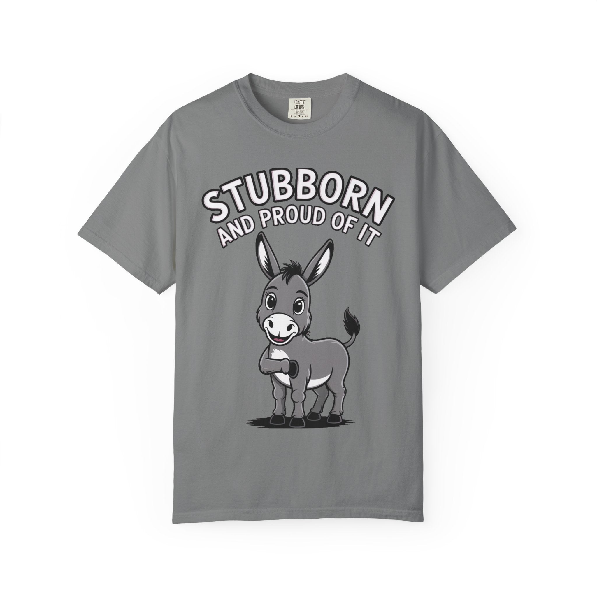 Stubborn Donkey T-Shirt, Funny 'Stubborn And Proud Of It' Tee, Cute Cartoon Donkey Shirt, Farm Animal Lover Gift