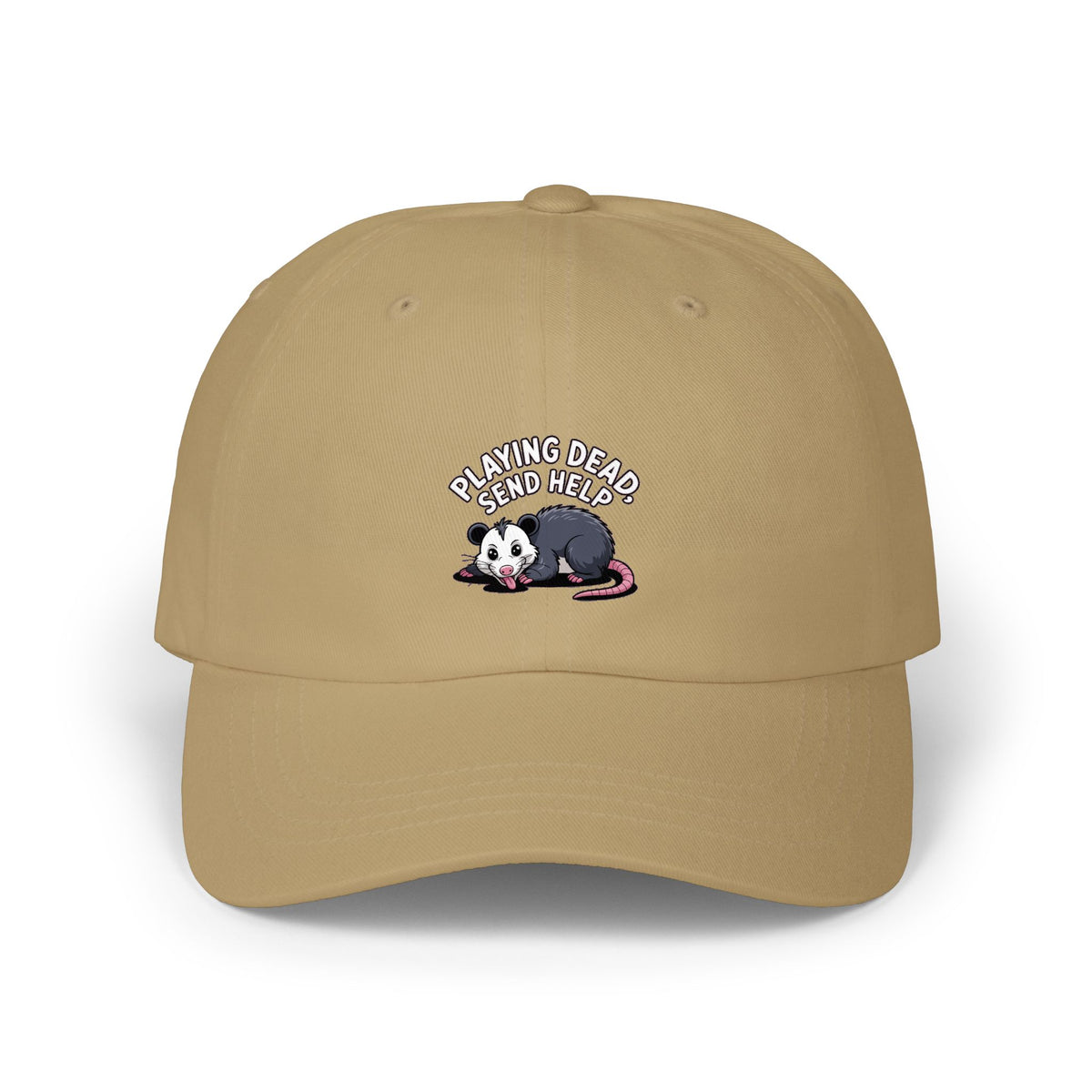 Funny Opossum Dad Hat, Playing Dead Send Help Cap, Cute Possum Embroidered Patch Style Hat, Funny Animal Gift