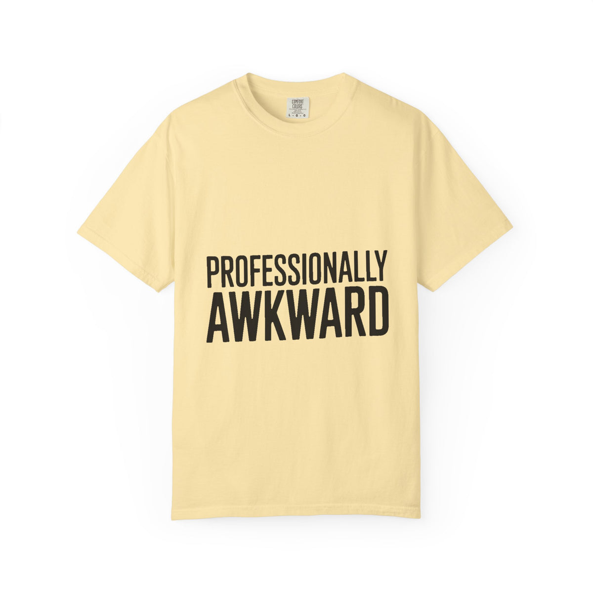 Professionally Awkward Shirt, Funny Sarcastic T-Shirt, Bold Typography Tee, Office Humor Gift, Introvert Coworker Shirt