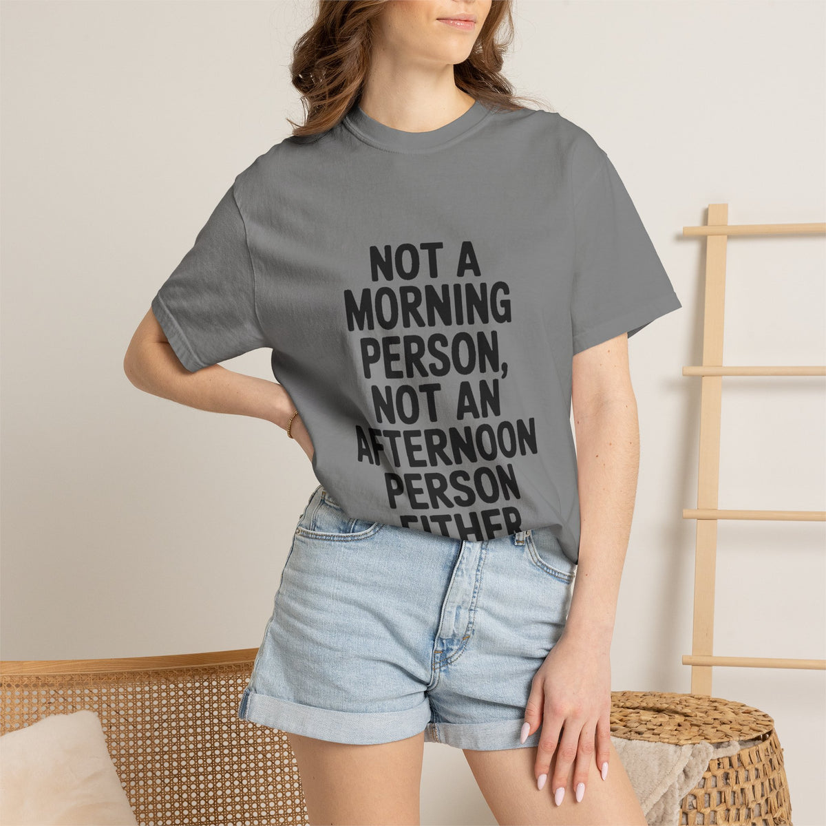 Not A Morning Person Shirt, Funny Sarcastic T-Shirt, Not An Afternoon Person Either Tee, Anti Social Gift