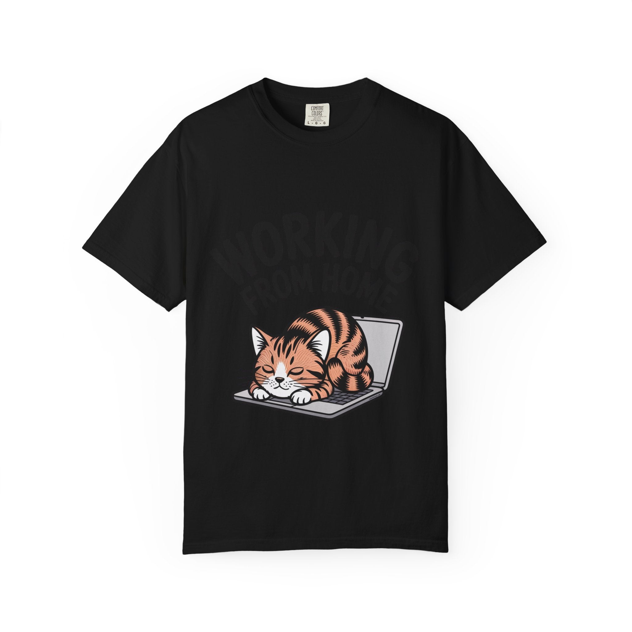 Working From Home Cat Shirt, Funny Cat Lover T-Shirt, Cute Cat Keyboard Tee, Remote Work Gift, WFH Cat Lover Graphic Shirt