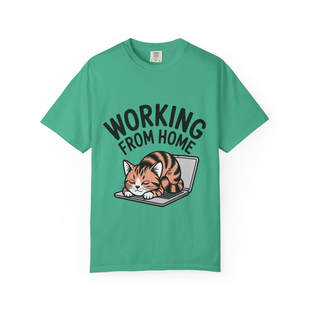 Working From Home Cat Shirt, Funny Cat Lover T-Shirt, Cute Cat Keyboard Tee, Remote Work Gift, WFH Cat Lover Graphic Shirt