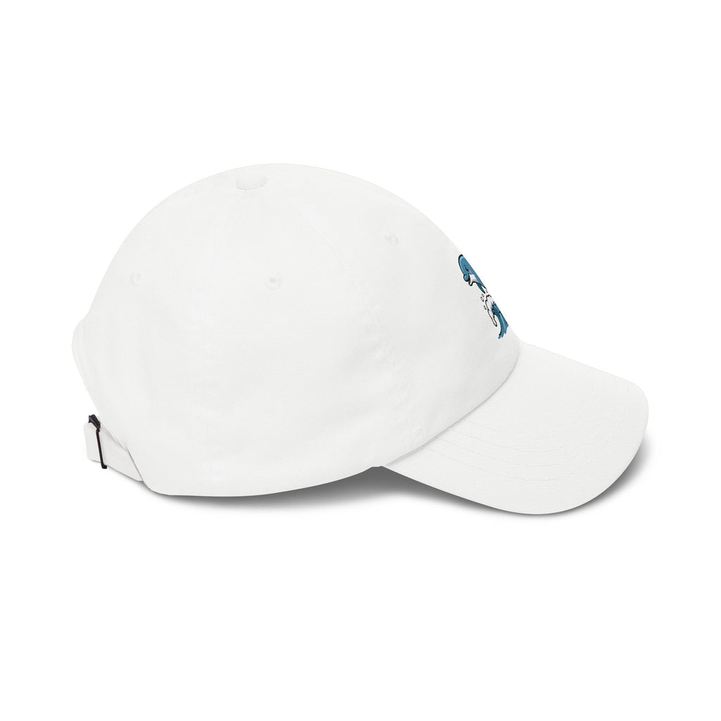 Dolphin Dad Hat, Cute Jumping Dolphin Cap, Ocean Wave Embroidered Hat, Beach Lover Gift, Unstructured 6-Panel Dad Cap